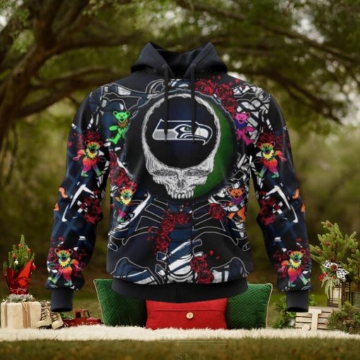 NFL Seattle Seahawks Mix Grateful Dead, Personalized Name & Number Specialized Concepts Kits 3D Hoodie
