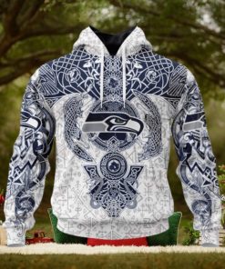 NFL Seattle Seahawks Norse Viking Symbols 3D Hoodie