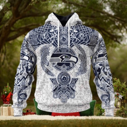 NFL Seattle Seahawks Norse Viking Symbols 3D Hoodie