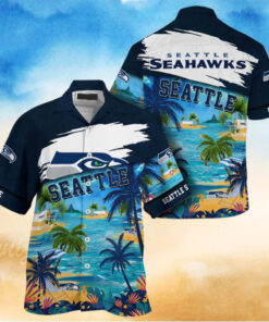 NFL Seattle Seahawks Palm Tree Hot Summer Hawaiian Shirt Gifts Sport Fans