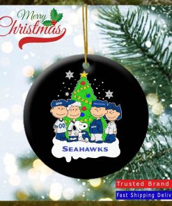 NFL Seattle Seahawks Snoopy The Peanuts Round Ornament