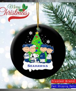 NFL Seattle Seahawks Snoopy The Peanuts Round Ornament