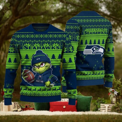 NFL Seattle Seahawks The Grinch Ugly Christmas Sweater