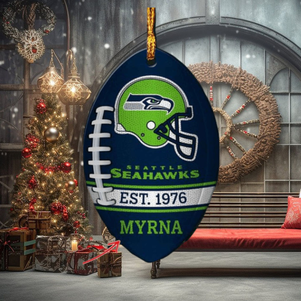 NFL Seattle Seahawks Xmas Custom Name Tree Decorations Ornament NFL Seattle Seahawks Xmas Custom Name Tree Decorations Ornament