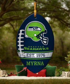 NFL Seattle Seahawks Xmas Custom Name Tree Decorations Ornament