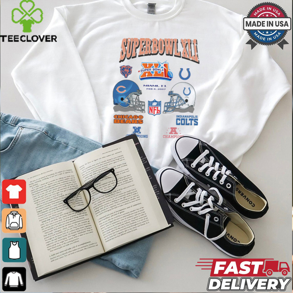 NFL Super Bowl XLI Bears Colts 2007 T Shirt NFL Super Bowl XLI Bears Colts 2007 T Shirt