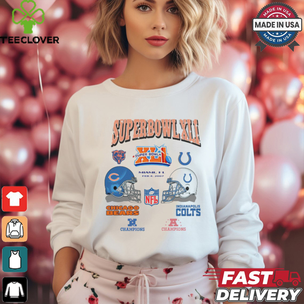 NFL Super Bowl XLI Bears Colts 2007 T Shirt NFL Super Bowl XLI Bears Colts 2007 T Shirt