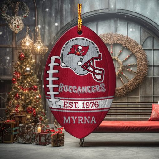 NFL Tampa Bay Buccaneers Football Xmas Custom Name Ornament Christmas Gift For Fans