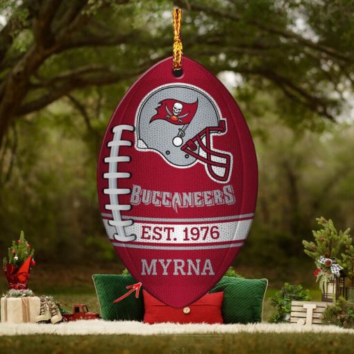 NFL Tampa Bay Buccaneers Football Xmas Custom Name Ornament Christmas Gift For Fans