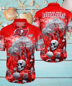 NFL Tampa Bay Buccaneers Halloween Skull Pumpkin Hawaiian Shirt