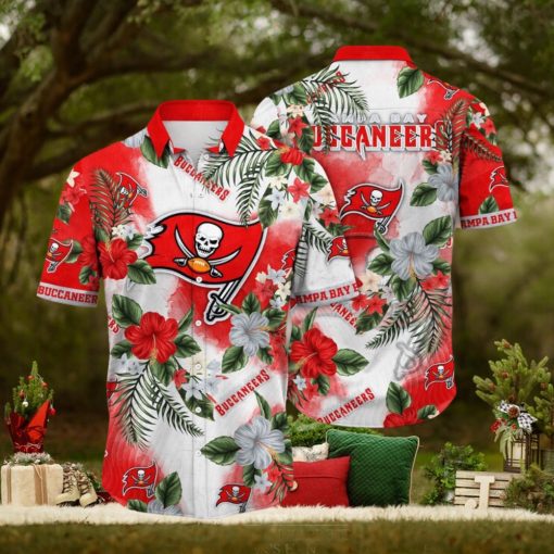 NFL Tampa Bay Buccaneers Hawaii Shirt Flower Trendy Floral Tops