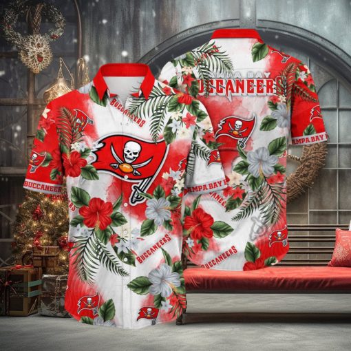 NFL Tampa Bay Buccaneers Hawaii Shirt Flower Trendy Floral Tops