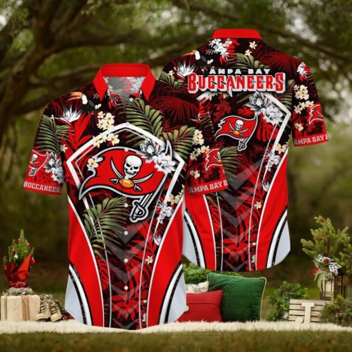 NFL Tampa Bay Buccaneers Hawaii Shirt Flower Vibrant Beachy Shirts