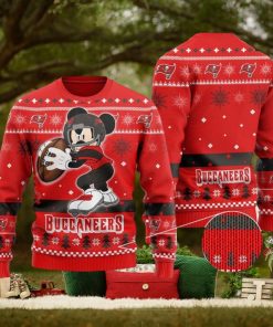 NFL Tampa Bay Buccaneers Mickey Mouse Knitting Pattern Ugly Christmas Holiday Sweater