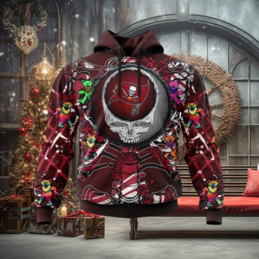 NFL Tampa Bay Buccaneers Mix Grateful Dead, Personalized Name & Number Specialized Concepts Kits 3D Hoodie