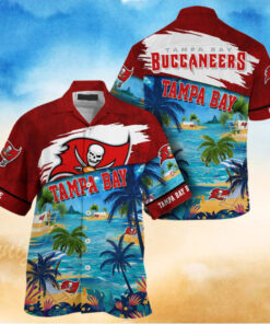 NFL Tampa Bay Buccaneers Palm Tree Hot Summer Hawaiian Shirt Gifts Sport Fans