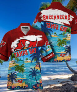 NFL Tampa Bay Buccaneers Palm Tree Hot Summer Hawaiian Shirt Gifts Sport Fans