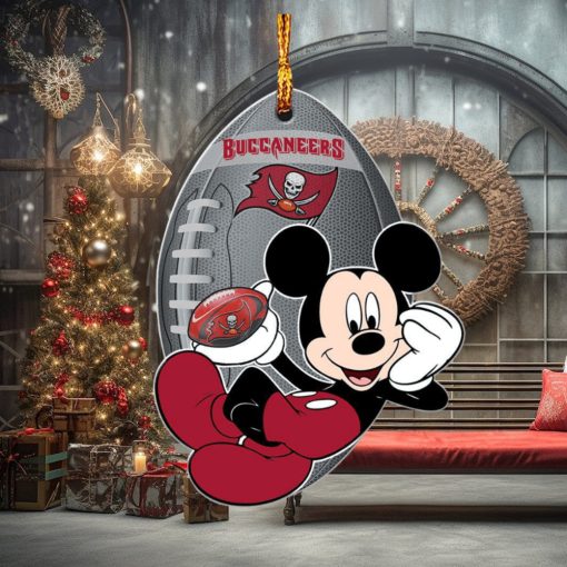 NFL Tampa Bay Buccaneers Xmas Mickey Mouse Custom Name Christmas Decorations Ornament