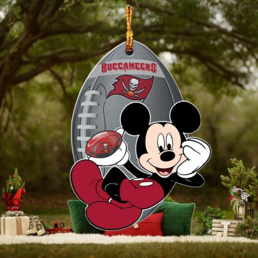 NFL Tampa Bay Buccaneers Xmas Mickey Mouse Custom Name Christmas Decorations Ornament