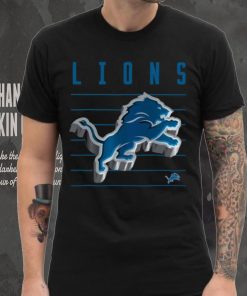 NFL Team Apparel Youth Detroit Lions Three Dimes Black T Shirt