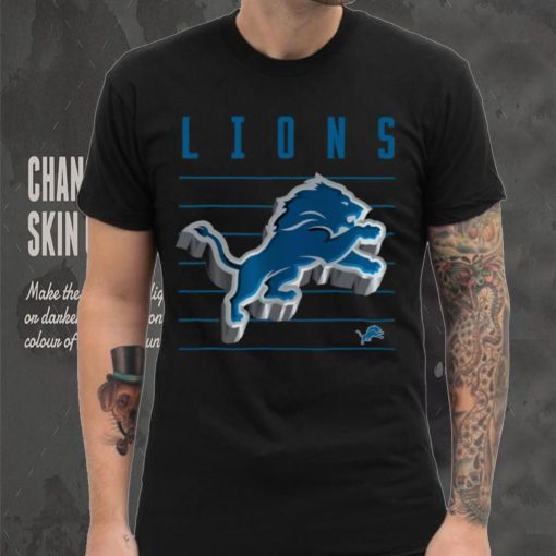 NFL Team Apparel Youth Detroit Lions Three Dimes Black T Shirt