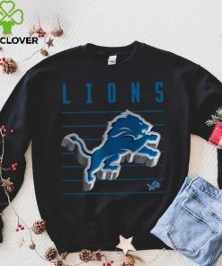 NFL Team Apparel Youth Detroit Lions Three Dimes Black T Shirt