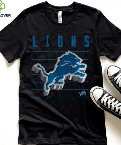 NFL Team Apparel Youth Detroit Lions Three Dimes Black T Shirt