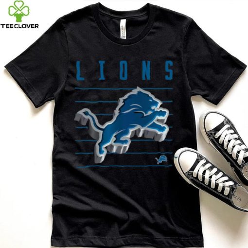 NFL Team Apparel Youth Detroit Lions Three Dimes Black T Shirt