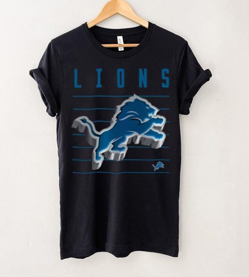 NFL Team Apparel Youth Detroit Lions Three Dimes Black T Shirt