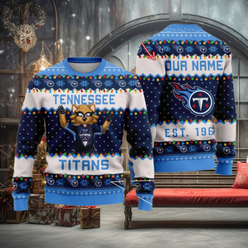 NFL Tennessee Titans Cute Mascot Custom Ugly Christmas Sweater