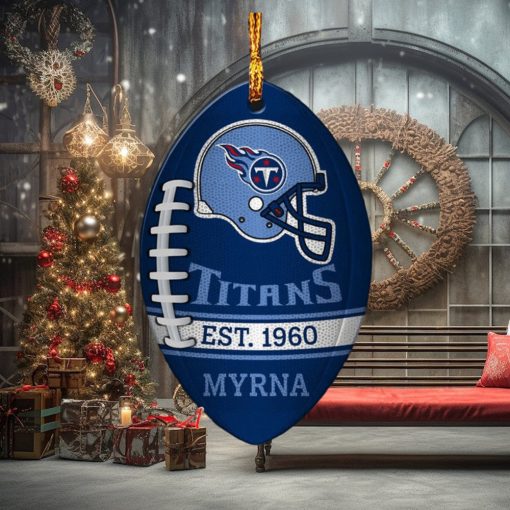 NFL Tennessee Titans Football Xmas Ornament Custom Name For Fans