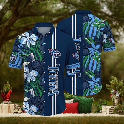 NFL Tennessee Titans Hawaii Shirt Flower Chic Aloha Fashion