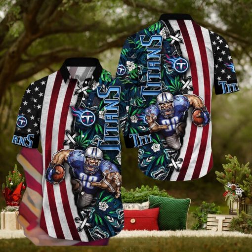 NFL Tennessee Titans Hawaii Shirt Mascot Aloha Summer Shirt