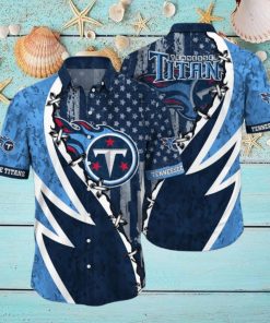 NFL Tennessee Titans Hawaiian Shirt 3D Printed Graphic American Flag Print This Summer Gift For Fans
