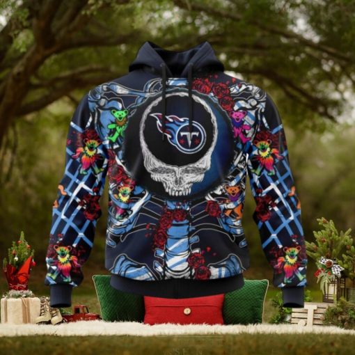NFL Tennessee Titans Mix Grateful Dead, Personalized Name & Number Specialized Concepts Kits 3D Hoodie