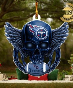 NFL Tennessee Titans Skull 2023 Holiday Xmas Ornament Christmas Gift For Fans