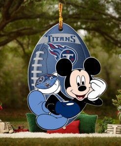 NFL Tennessee Titans Xmas Gift Mickey Mouse Custom Name For Christmas Tree Decorations Ornament