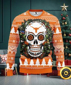 NFL Texas Longhorns Skull Flower Ugly Christmas Ugly Sweater