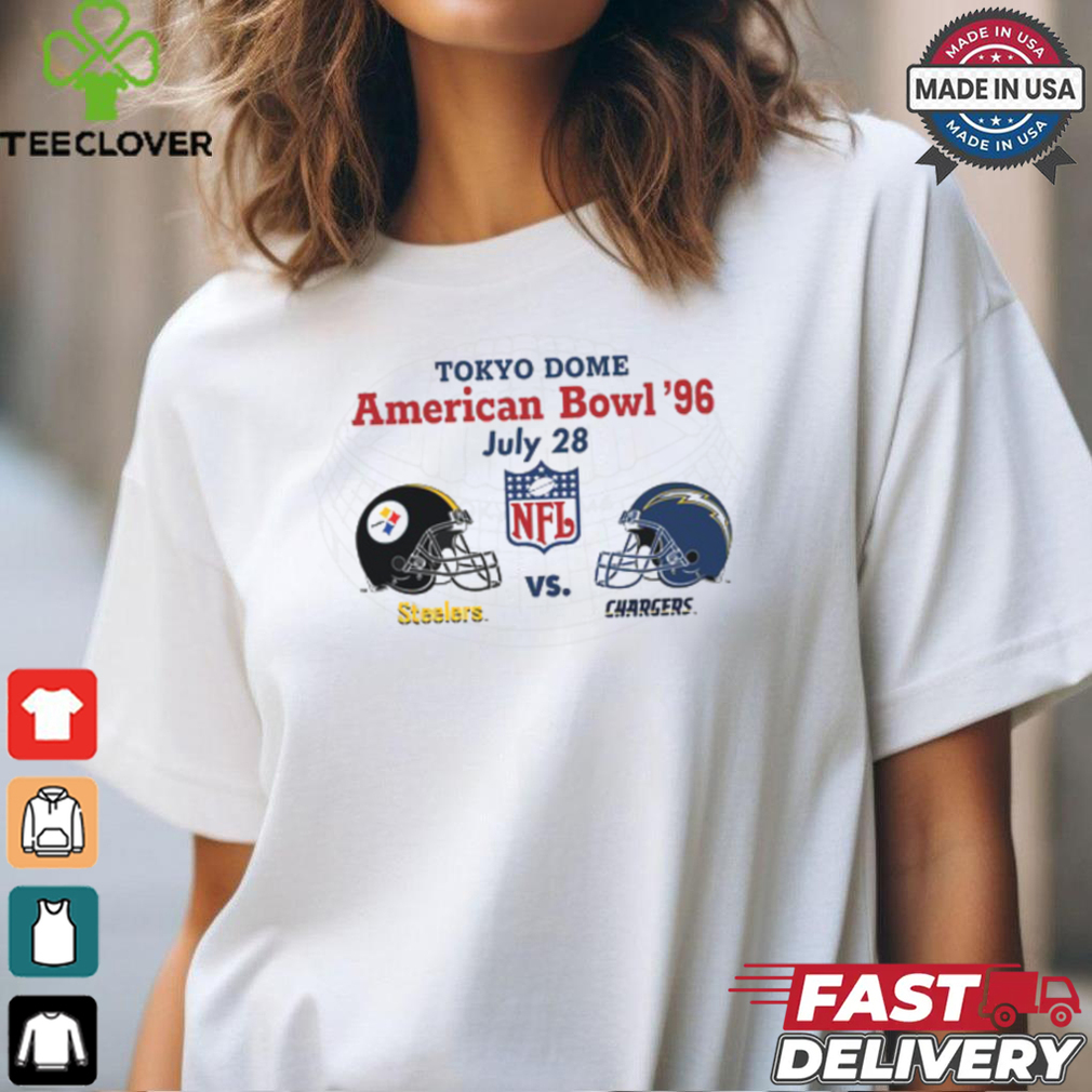 NFL Tokyo Dome 1996 Chargers Vs Steelers T Shirt NFL Tokyo Dome 1996 Chargers Vs Steelers T Shirt