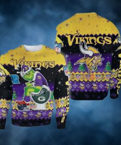 NFL Vikings Grinch Ugly Christmas Sweater Cute Gift