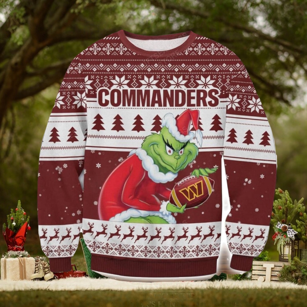 NCAA Louisville Cardinals Grinch AOP Ugly Christmas Sweater