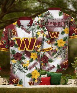 NFL Washington Commanders Hawaii Shirt Flower Trendy Floral Tops