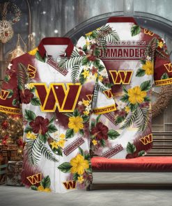 NFL Washington Commanders Hawaii Shirt Flower Trendy Floral Tops