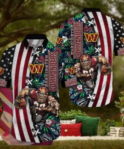 NFL Washington Commanders Hawaii Shirt Mascot Aloha Summer Shirt