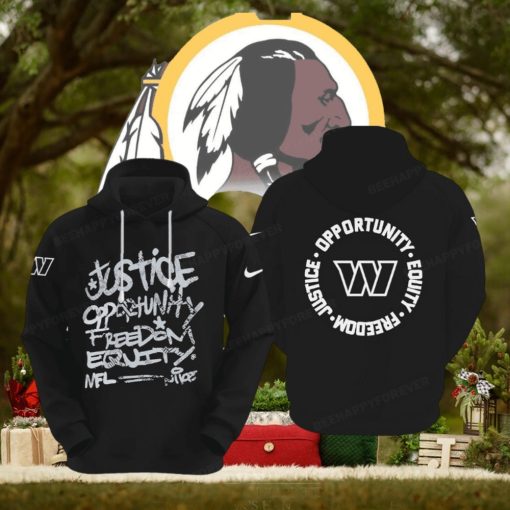 NFL Washington Commanders Justice Opportunity Equity Freedom Hoodie