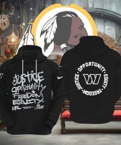 NFL Washington Commanders Justice Opportunity Equity Freedom Hoodie