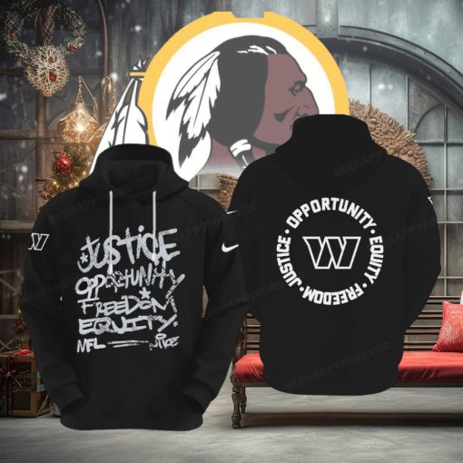 NFL Washington Commanders Justice Opportunity Equity Freedom Hoodie