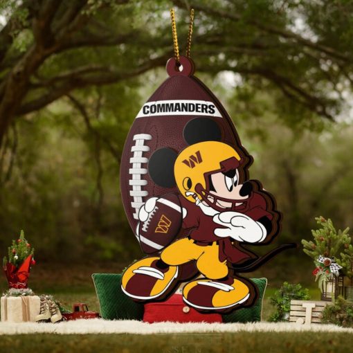 NFL Washington Commanders Mickey Mouse Christmas Ornament