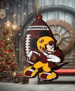 NFL Washington Commanders Mickey Mouse Christmas Ornament