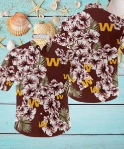 NFL Washington Football Team Hibiscus Flower 3D Hawaiian Shirt For Fans Gift
